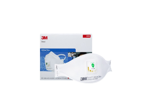 3M 9334CN+ 过滤式FFP3防颗粒物带呼吸阀防高毒和放射性颗粒物